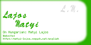 lajos matyi business card